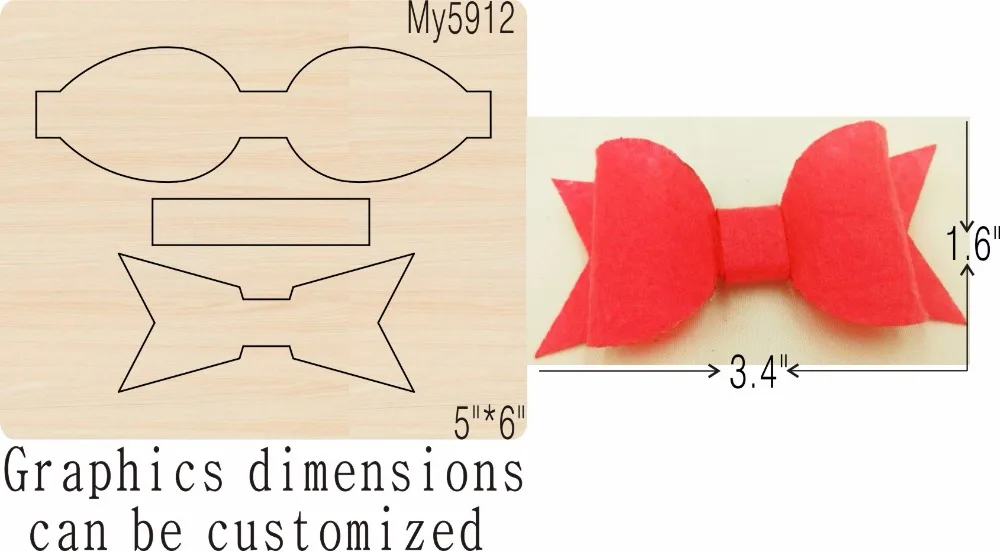 

Red bow -1 new wooden mould cutting dies for scrapbooking Thickness-15.8mm