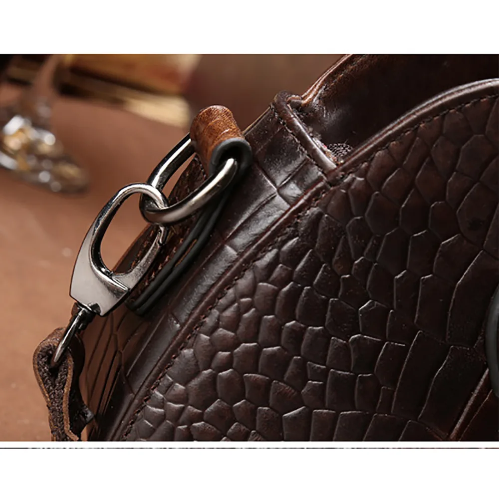 Женская сумка-тоут из натуральной воловьей кожи, винтажная сумка через плечо с узором «крокодиловая кожа», сумка через плечо известного бренда