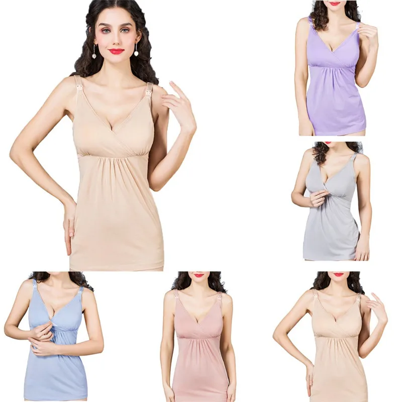 Pregnancy clothes Women Underwear Bra Breastfeeding Condole Belt Vest Type  Maternity Tops Clothes  #4M03 (2)