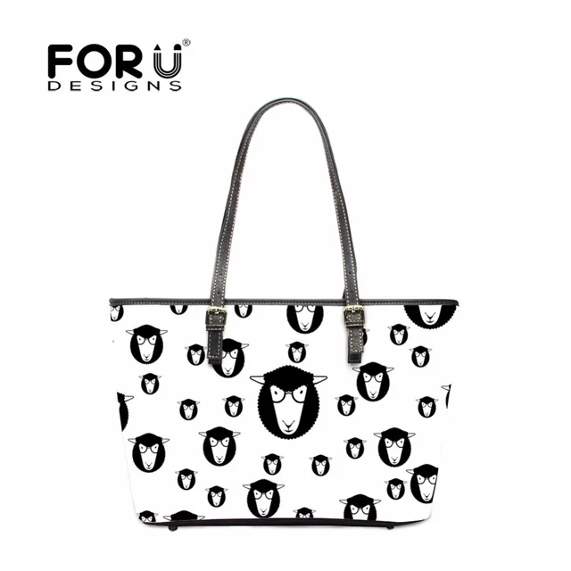 Forudesigns Cute Animal Cat Luxury Pu Leather Handbags For Women Forudesigns Cute Animal Cat Luxury Pu Leather Handbags For Women Large Las Tote Shoulder Bags