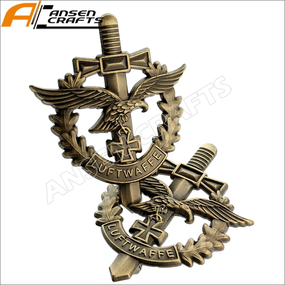 

WW2 Luftwaffe Iron Cross German Air Force Eagle Military Pin Badge