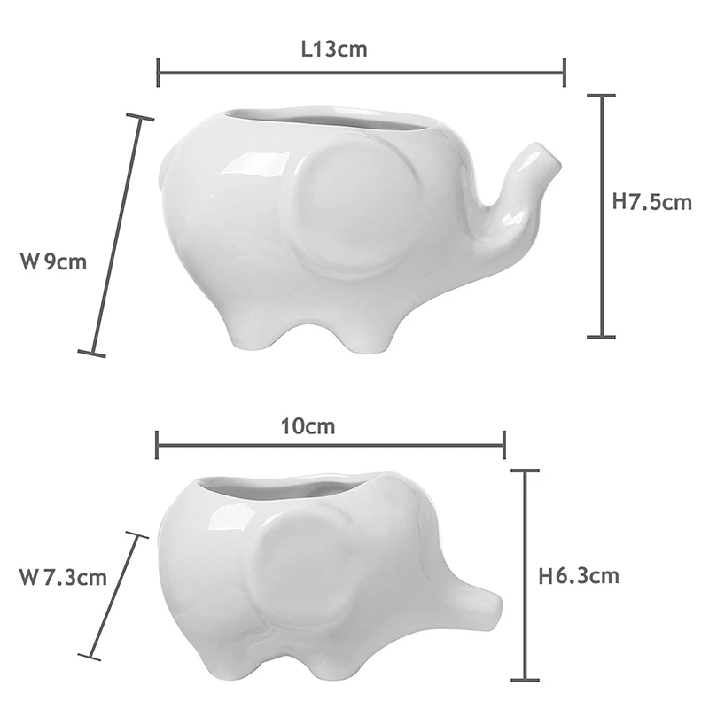 Милый слон Мини цветочный горшок набор животных творческой личности маленький сочный кактус горшки для растений украшения дома сада