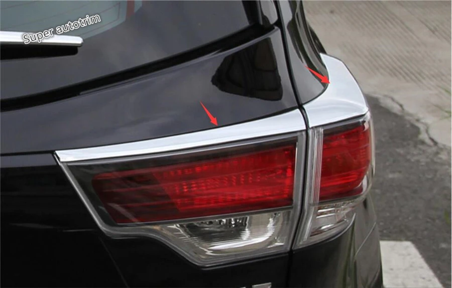 

Lapetus For Toyota Highlander KLUGER 2014 2015 2016 ABS Accessories Exterior Rear Tailgate Light Lamp Eyelid Eyebrow Cover Trim