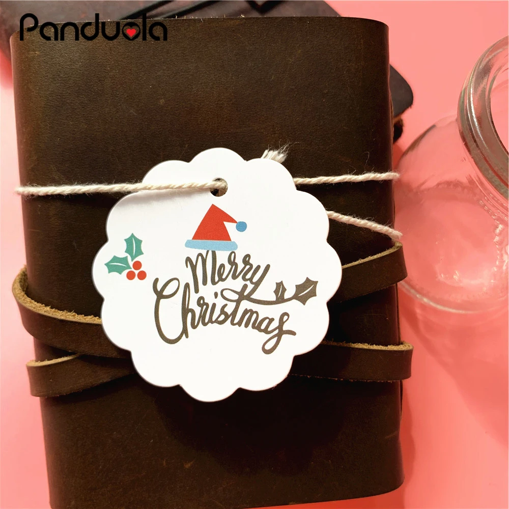 50PCS christmas gifts Paper Tags DIY Craft Label For Christmas Party Note Hang Tag Kids Gift Wrapping Supplie christmas decor