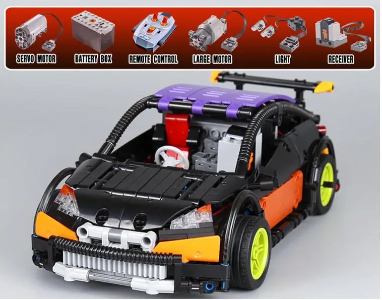 

2017 Lepine Genuine New Technic Series The Hatchback Type R Set MOC-6604 Building Blocks Bricks Educational Toys Boy Gifts Model