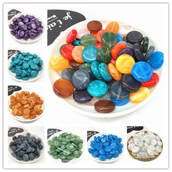 

20pcs/lot 15mm Round Acrylic Beads Spacer Loose Beads For Jewelry Making DIY Bracelet #QA