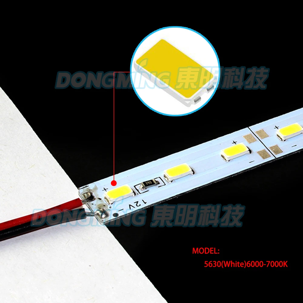 Светодиодная лента 5630 smd 36 светодиодов 50 см с U алюминиевым профилем + крышка из