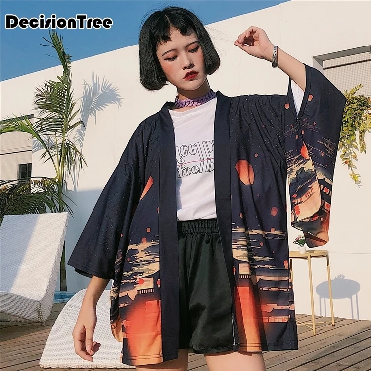 

2019 summer casual plaid women kimono vintage linen cotton long sleeve kimon top female shirts tops camisa feminina chemise