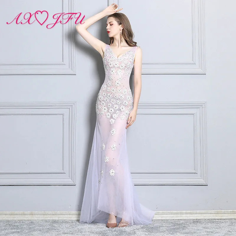 AXJFU Роскошные Принцесса Кружева Вечернее платье винтажные бисерные украшения для выреза «лодочка» розовый вышивка белое кружевное
