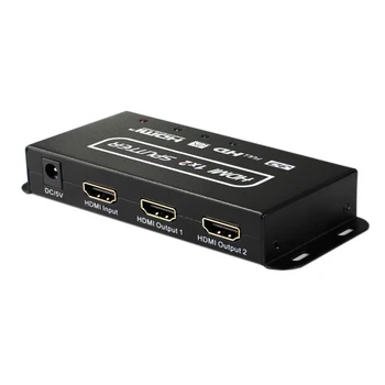 

HDMI Splitter With Mounting Bracket 1X2 One In Two In One Out Two 4K HDTV Computer Splitter