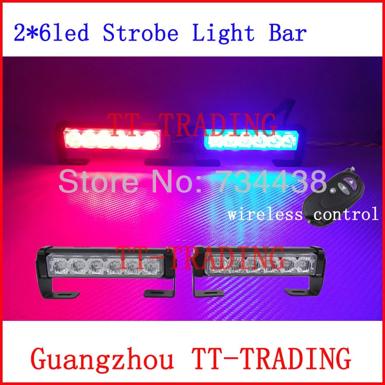 

wireless control DC12V 12 led high bright Police strobe lights auto vehicle emergency lights RED BLUE WHITE AMBER