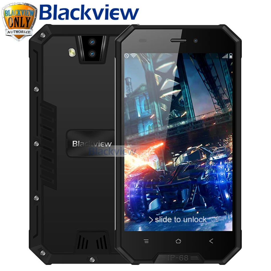 Blackview BV4000 IP68 Waterproof Smartphone 8MP Dual Rear Cameras 4.7" IPS HD Android 7.0 Quad Core 1GB+8GB 3G GPS Mobile Phone