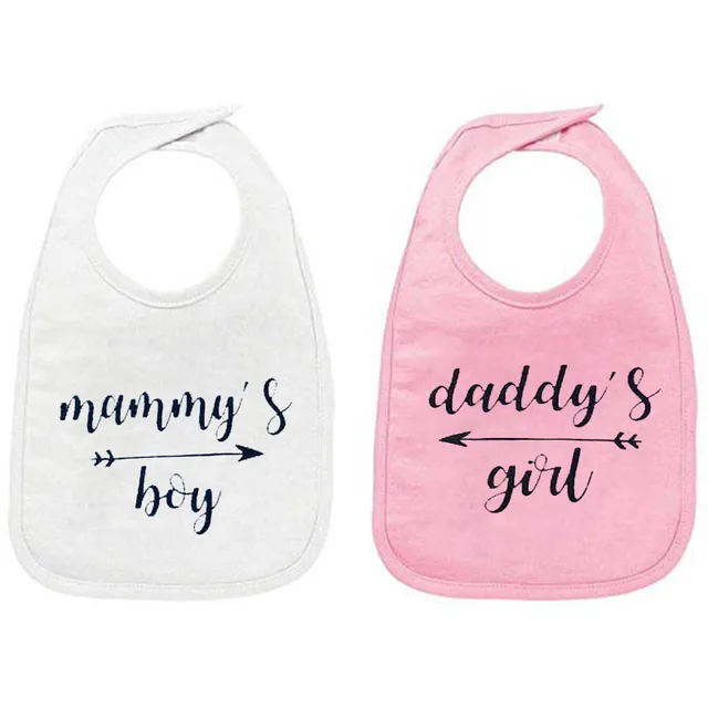 ysculbutol twin baby bibs mammy s boy daddy s girl twin baby boy