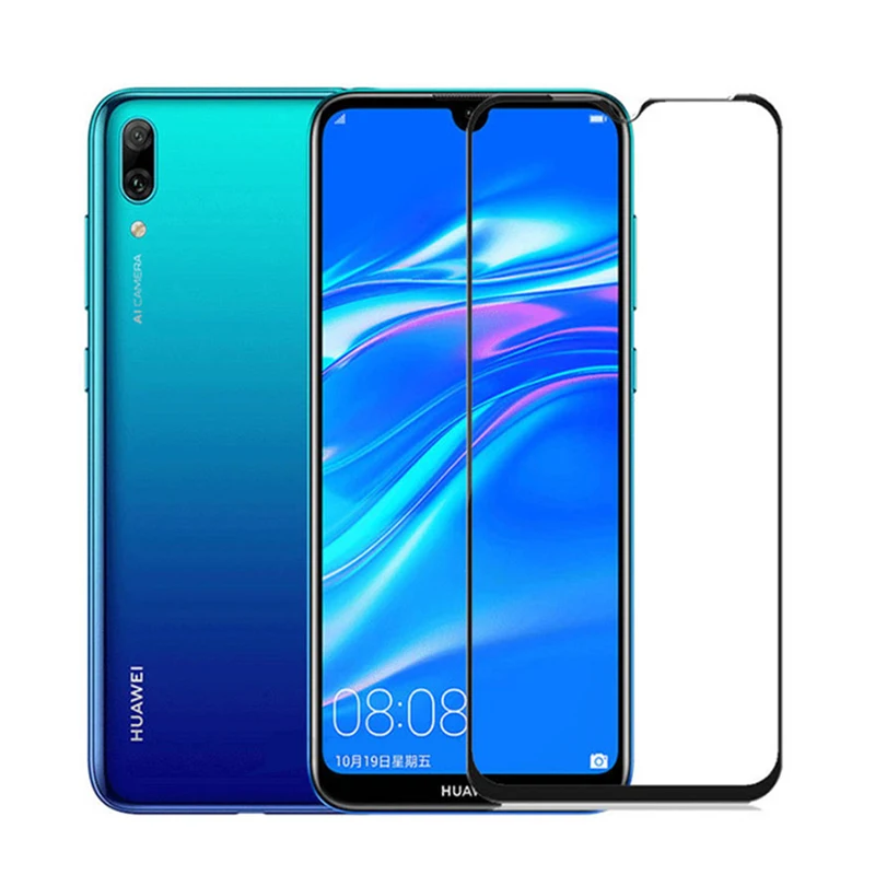 Закаленное стекло с полным покрытием для Huawei Y7 2019 защитная пленка экрана Pro enjoy 9