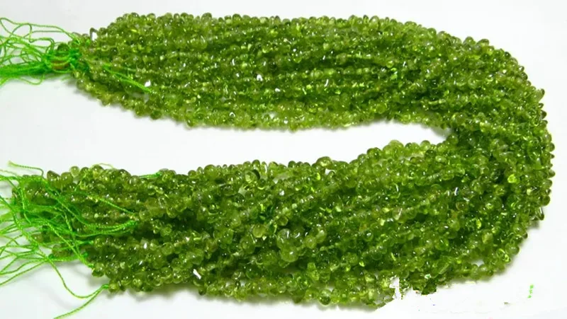 

loose beads green peridot baroque 3-5mm 15" for DIY jewelry making FPPJ wholesale beads nature gem stone