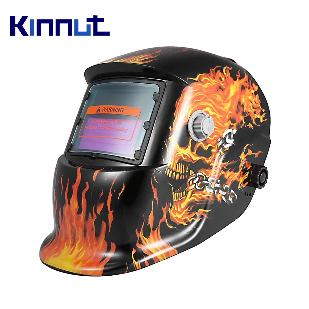 

Kinnut Welding Helmet Robot Style Automatic Welding Helmet Welding mask with Two Sensors Eyes Face Protector for Arc UV IR.