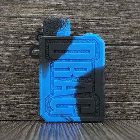 Texture Case for VooPoo Drag nano Protective Silicone Sleeve Cover Wrap fit vape VOOPOO Darg nano pod - Цвет: black blue