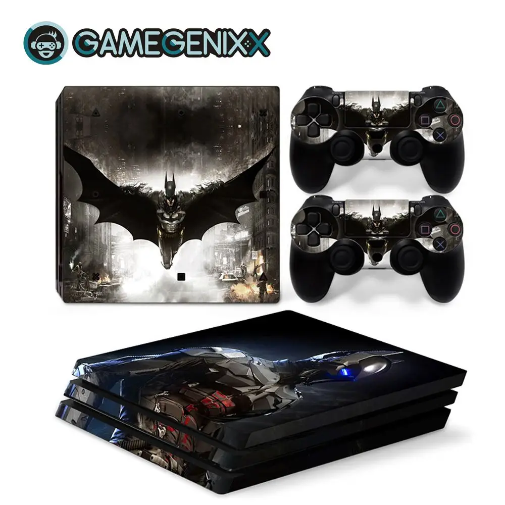 GAMEGENIXX Skin Sticker Vinyl Decal for PS4 Pro Console and 2 Controllers- Batman Arkham