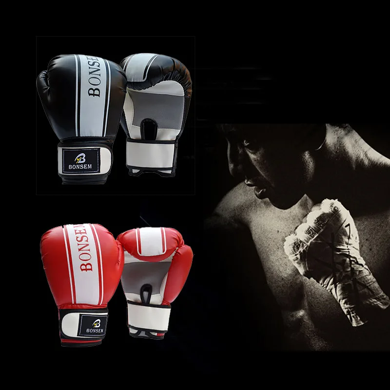 

Men Male Durable PU Leather MMA Boxing Glove Fighting Gloves for Daily Training Muay Thai Competition Hand Protect Tools