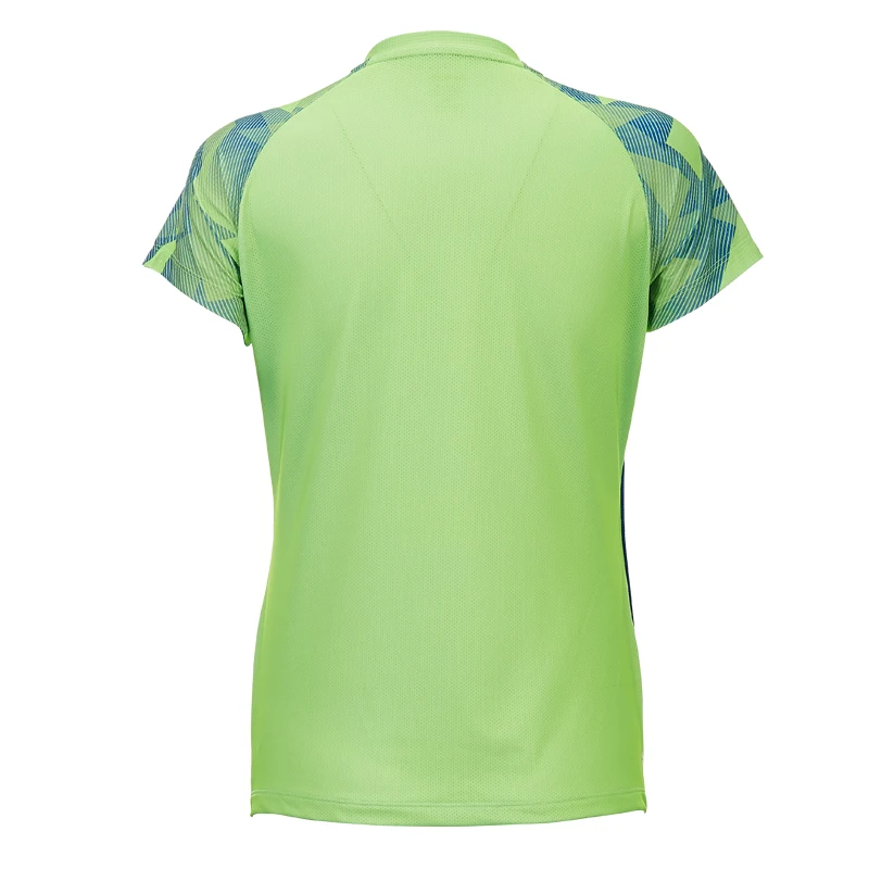 Одежда Kawasaki Спортивная одежда для бадминтона рубашки для женщин v-образный вырез дышащий зеленый с синим цветом теннисный стол футболка ST-T2017