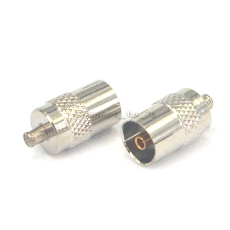 

2 Pieces IEC DVB-T TV PAL Female Jack to MCX Male Plug Adapter USB DVB-T TV TUNER Connector Adapter Converter