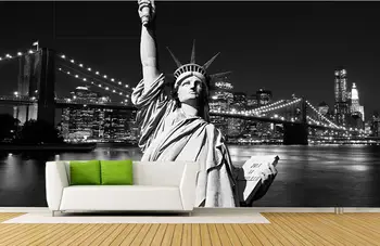

3d wallpaper custom 3d wall murals wallpaper Night view of the statue of liberty background wall paintings TV setting wall paper