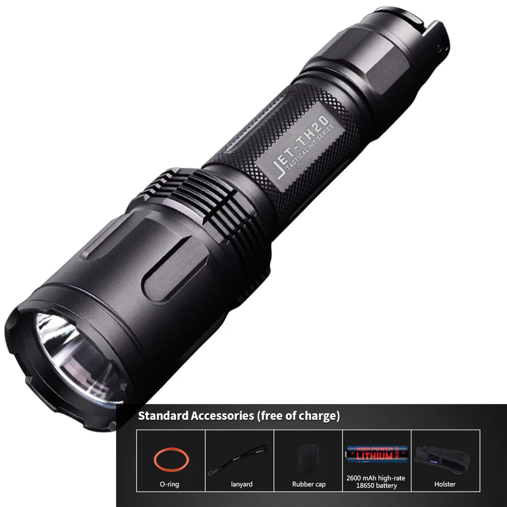 Тактический фонарик JETBeam TH20 светодиодный CREE XHP70.2 Макс. 3450 лм расстояние луча 320