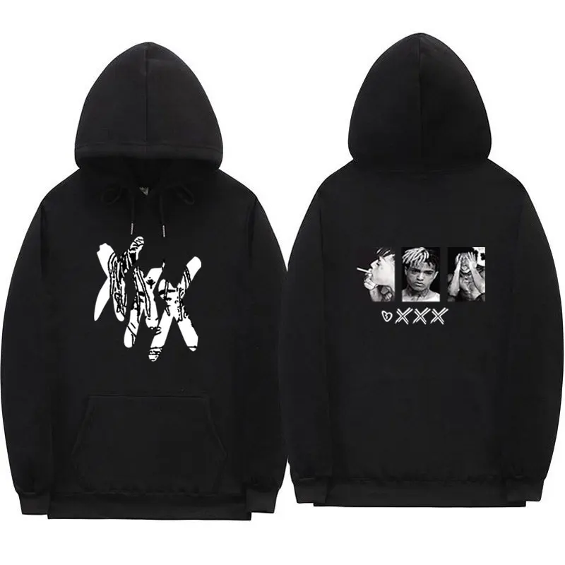 Толстовка Xxxtentacion для мужчин и женщин Свитшот в стиле месть рэпер пуловер с