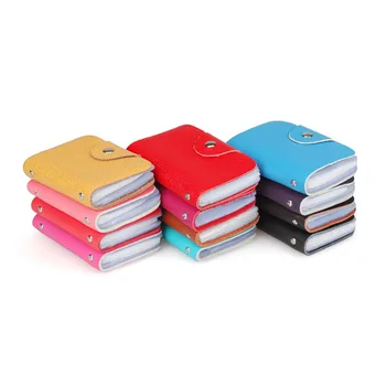 

50PCS / LOT Business Card Holder Leather ID Holder Purses Card Wallet Women Men Credit Card Holder Card Bag