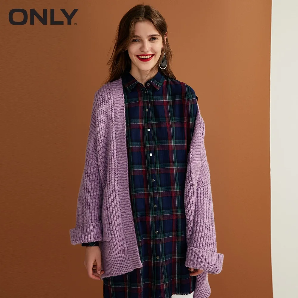 ONLY womens' autumn new cardigan long sweater sweater women Cuff design Cardigan design|11833B504 ONLY womens' autumn new cardigan long sweater sweater women Cuff design Cardigan design|11833B504