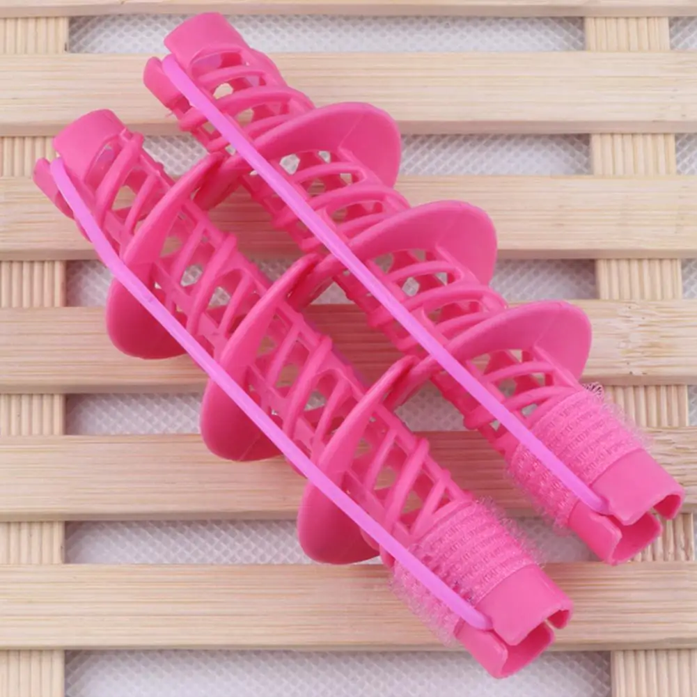 

BellyLady 2pcs Soft Silicone Hair Curlers Rollers Magic Spiral Curling Iron Wand DIY Hairdressing Styling Curls Roller