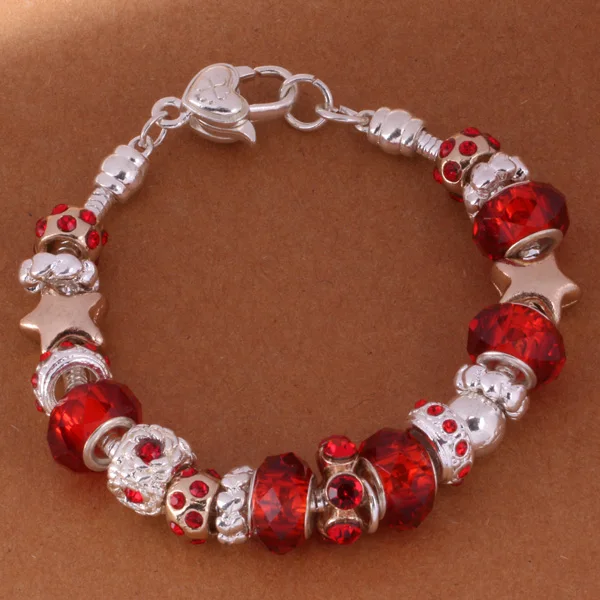 

PH007 925 Sterling Silver Bracelet Snake Chain Screw European Silver Charms Beads /YVTJIFKV