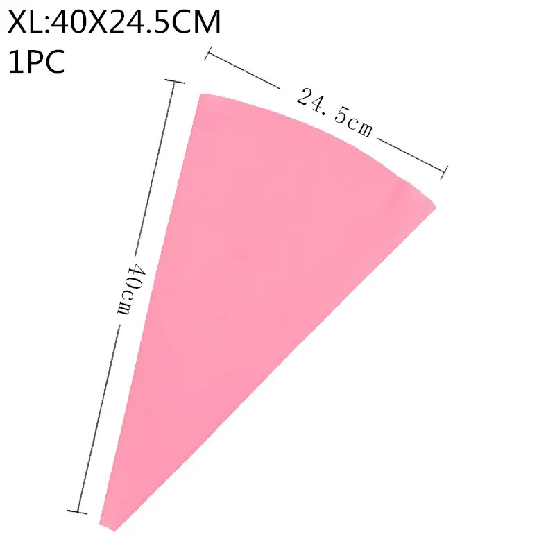 1/5/100 шт Обледенение Трубопроводы одноразовый мешок для теста инструмент выпечки торта Торт Кондитерские изделия кекс Отделка сумки Fondant торт крем Кондитерская насадка - Color: 1pc pink XL