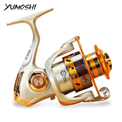 Yumoshi EF 1000 9000 рыболовная Катушка 12 шарикоподшипников 5 5: 1 металлическая катушка