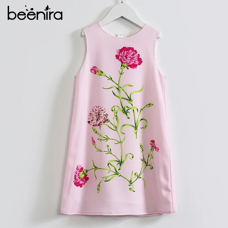 Beenira Girls Summer Dress 2017 New Brand European And American Style Kids Flowers Pattern Printed Soft Princess Dress For 4-14Y Beenira Girls Summer Dress 2017 New Brand European And American Style Kids Flowers Pattern Printed Soft Princess Dress For 4-14Y
