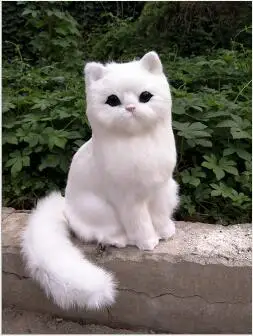 

WYZHY Simulation cat fur zoo forest home decoration camera props 31x21cm