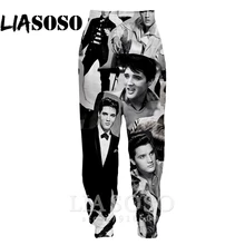 3d принт для мужчин и женщин Полная длина хип хоп Харадзюку Элвиса Пресли спортивные брюки Топ повседневные поп зимние брюки аниме брюки для бега E717