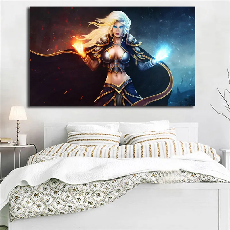 

World Of Warcrafts Jaina Proudmoore Wallpapers HD Art Canvas Poster Painting Wall Picture Print Home Bedroom Decoration Artwork