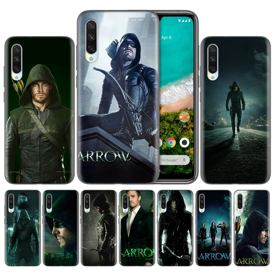 

TPU Fundas Capa For Xiaomi Redmi Mi 5X 6X 8 9 CC9 9T CC9e Pro A1 A2 A3 Lite F1 Shell Phone Case Back Cover Green Arrow Man