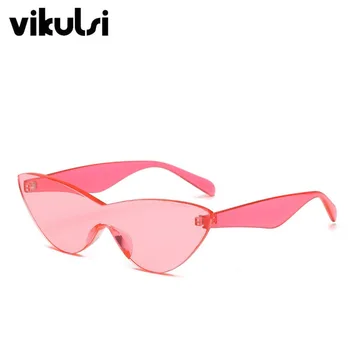 

2019 Cat Eye Candy Colors Sunglasses Women Fashion Pink Yellow Red Shade Cute Design Sun Glasses Ladies Christmas Present UV400