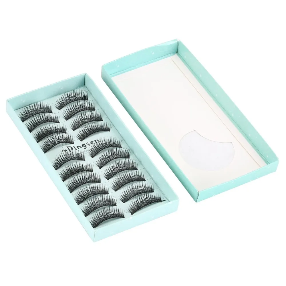 

10 Pairs/set Stunning Makeup Handmade Messy Cross Natural False Eyelashes Eye Lashes Extension Tools Charming