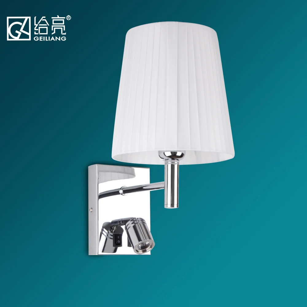 Genuine LED energy-saving lamps to light minimalist modern bedside lamp Restaurant Wall Fabric Iron Lighting |