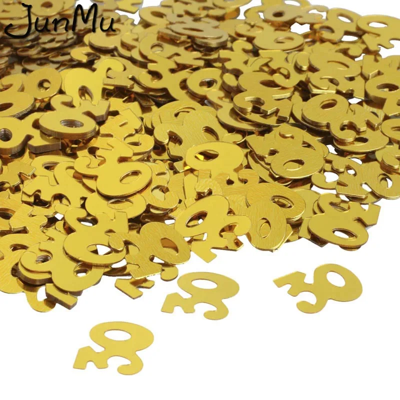 

15g Gold Digitals Figures 30 40 50 Confetti Happy Birthday Party Numbers Table Scatters Decorations Sprinkle Metallic