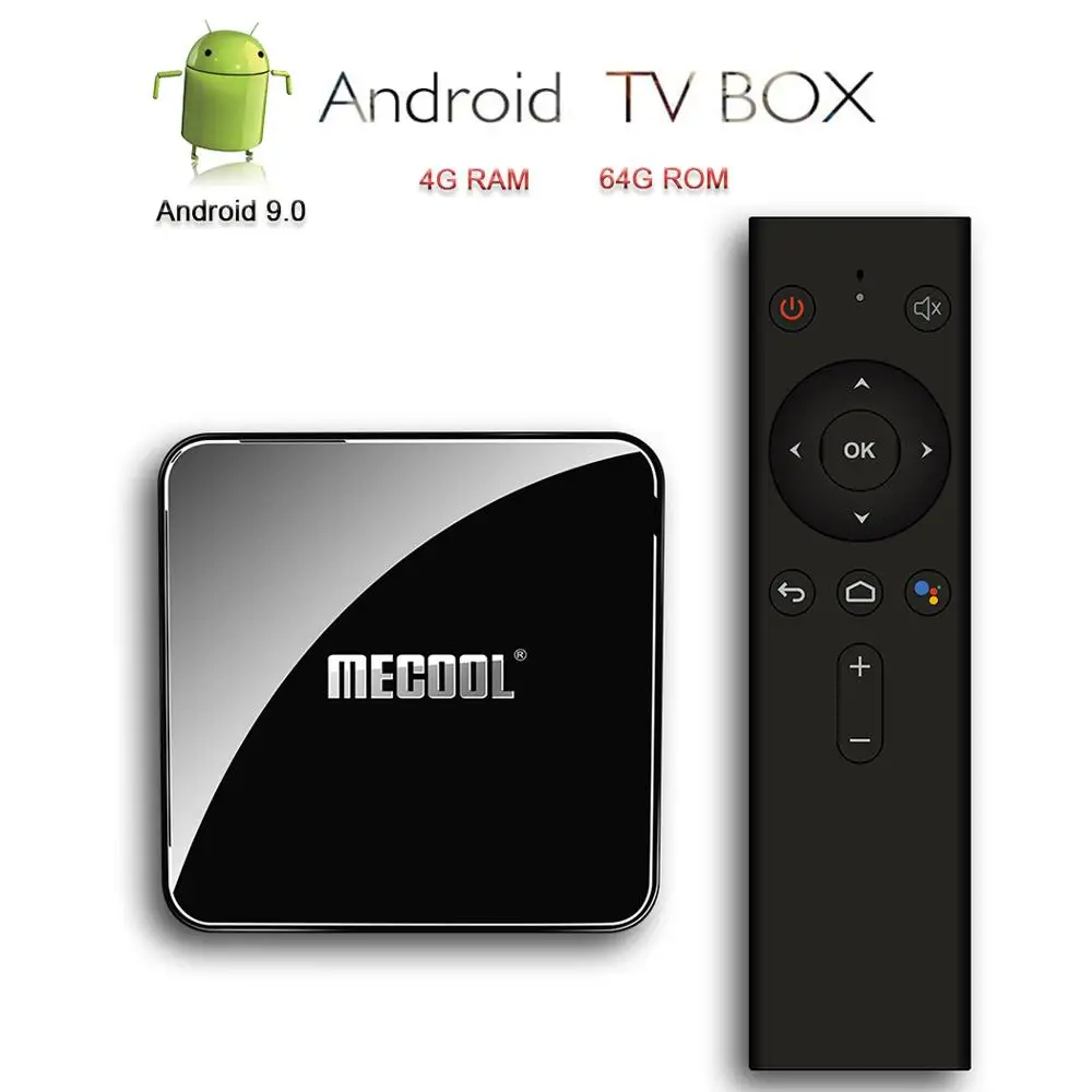 

Mecool KM3 ATV Android 9.0 TV Box Amlogic S905X2 4K Smart TV 4G 64G Dual Wifi BT4.0 Set-top Box Google Certified Voice Control