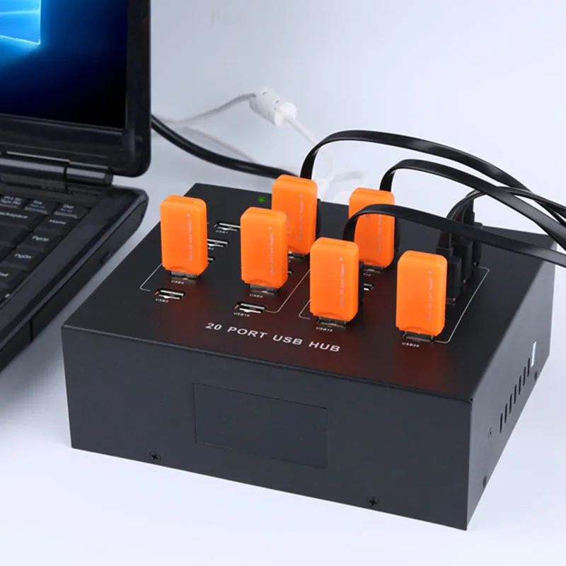 

20-port USB 3.0 Hub High Speed Data Transfer Data Hub for Computer Notebook XXM8