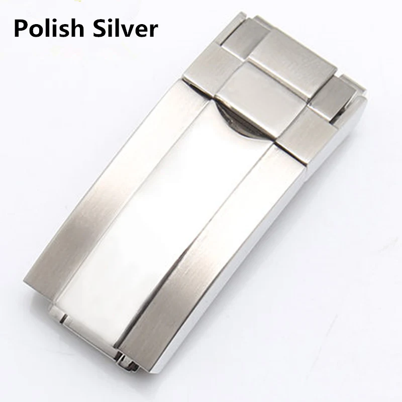 16mm Stainless Steel Buckle Brushed Silver Pink Rose Gold RX Buckle Oyster Lock For Daytona Submariner GMT Role Clasp With Crown