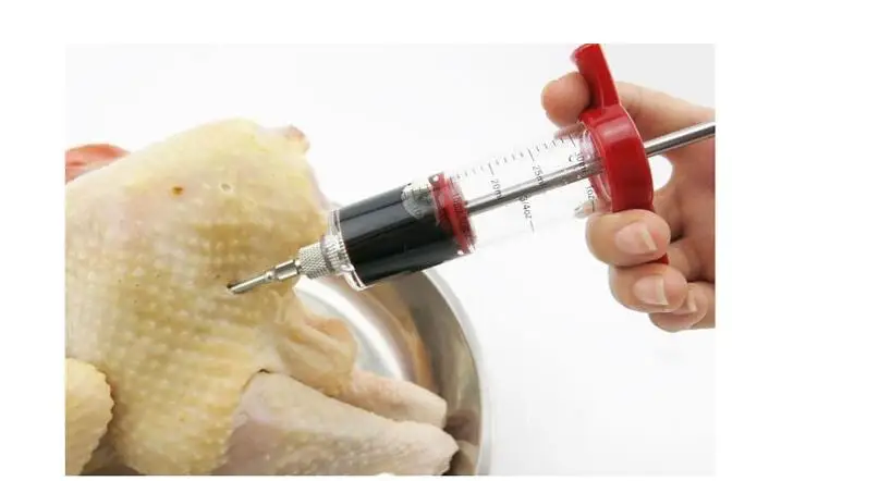 Шприц для мяса барбекю инжектор маринада индейки курицы|meat syringe|marinade injectorsyringe kitchen