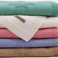 Вязаное детское одеяло, Пеленальное Одеяло для новорожденных, супер мягкое детское одеяло для кровати, кроватки, дивана, одеяло для коляски, s