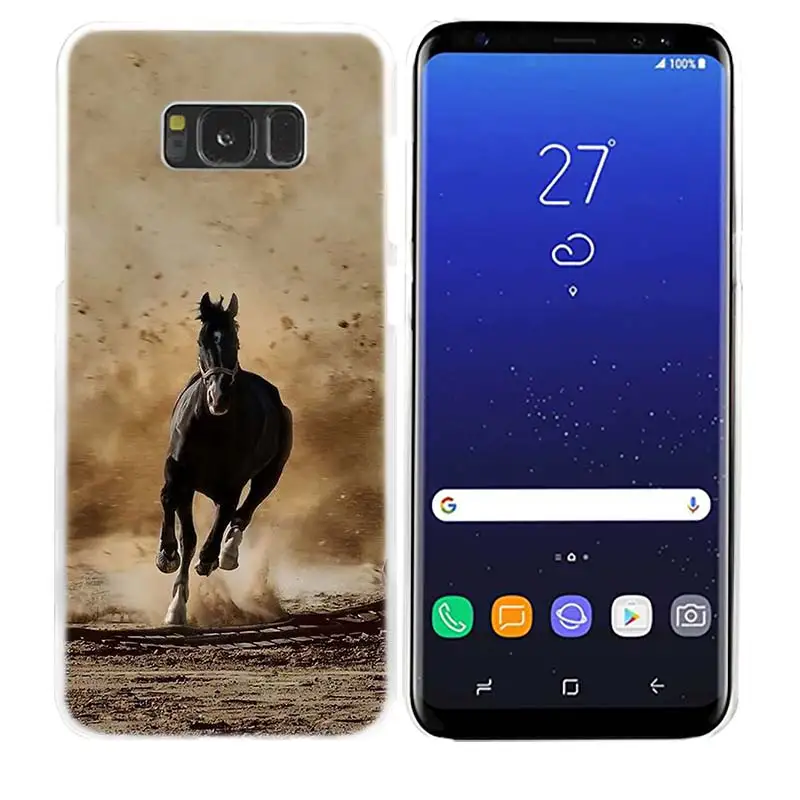 Чехол с изображением лошади для samsung Galaxy S8, S9 Plus, S4, S5, Mini, S6, S7 Edge, прозрачный жесткий пластиковый чехол из поликарбоната, чехол для телефона, Fundas Capa - Цвет: 05