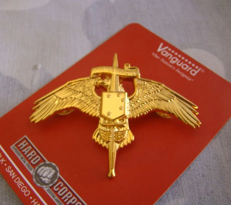 США морской пехоты Marsoc значок Wings булавки Raider Insignia Spiritus золото | Спорт и